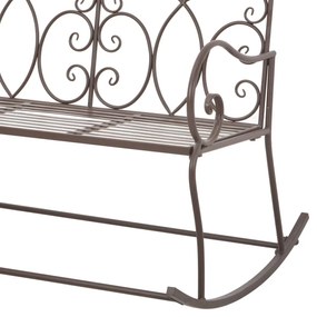 Banco de jardim 104 cm ferro antigo castanho