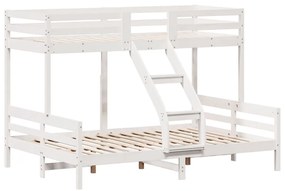 Beliche 90x200/140x200 cm madeira de pinho maciço branco