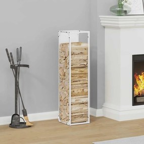 Suporte para lenha 25x25x100 cm aço laminado a frio branco