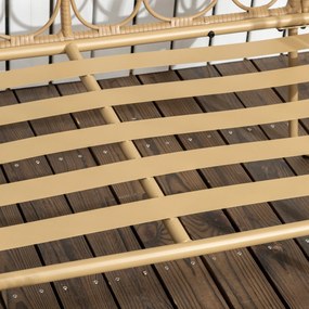 Conjunto de Jardim de 4 Peças em Vime Sintético com 2 Poltronas 1 Sofá