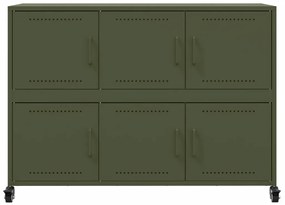 Aparador 100,5x39x72 cm aço verde-azeitona