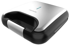Tostadeira Rock'nToast Grill + com acabamentos em aço inoxidável e 800 W de potência