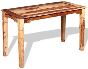 vidaXL Mesa de jantar em madeira de acácia maciça 120x60x76 cm