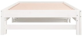 Sofá-cama de puxar 2x(90x200) cm pinho maciço branco