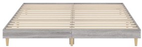Estrutura de cama 120x200 cm derivados de madeira cinza sonoma