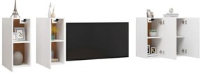 Móveis de TV 4 pcs 30,5x30x60 cm derivados de madeira branco