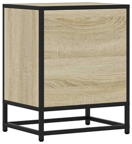 Mesa de cabeceira sonoma carvalho 40x31x50 cm madeira e metal