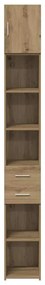 Armário Slim vidaXL Carvalho Artesanal 30x42,5x225 cm Madeira Engenhei