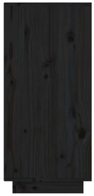 Armário consola 60x34x75 cm pinho maciço preto