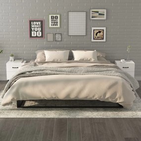 vidaXL Mesas de cabeceira 2 pcs 40x35x47,5 cm branco brilhante