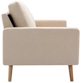 2 pcs conjunto de sofás tecido cor creme