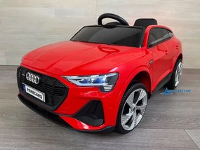 Carro eletrico crianças Audi E-TRON Quattro Sportback Ecrã MP4 12V 2.4G Vermelho