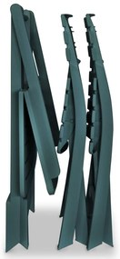 Conjunto bistrô para jardim 3 pcs plástico verde
