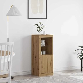 Sideboard vidaXL com Luzes LED Carvalho Artesanal 41x37x100 cm
