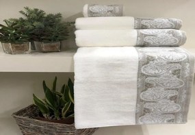 6 Toalhas de banho  jacquard - 550 gr/m2 -  100% algodão C/ Linho