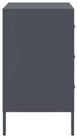 Mesas de cabeceira 2 pcs 36x39x68 cm aço antracite