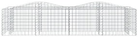 Canteiro elevado gabião arqueado 200x50x50 cm ferro galvanizado