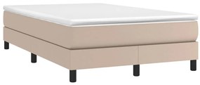 Cama com molas/colchão 120x200 cm couro artificial cappuccino