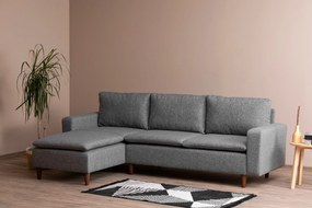 Sofá de Canto Lungo – Cinzento Claro – 255 cm