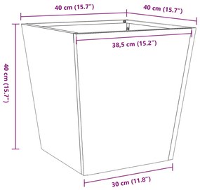 Garden Planter 40x40x40 cm aço resistente às intempéries