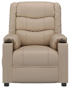 Poltrona reclinável elétrica couro artificial cor cappuccino