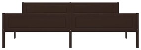 Estrutura de cama 200x200 cm pinho maciço castanho-escuro