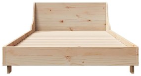 Cama sem colchão 75x190 cm madeira de pinho maciça