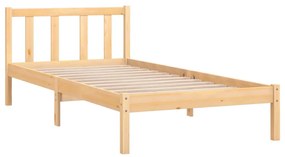 Estrutura de cama solteiro 90x190 cm pinho maciço