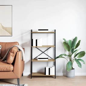Estante carvalho artisiano 60 x 30 x 118 cm Madeira e Aço