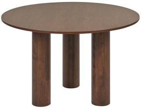 Mesa de jantar redonda cor de madeira escura ⌀ 120 cm ORIN Beliani