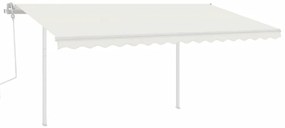 Conjunto de postes para toldo 450x245 cm ferro branco