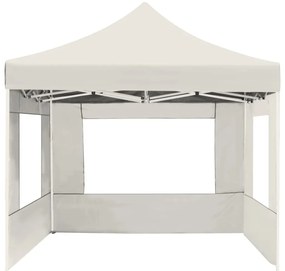 Tenda dobrável profissional com paredes alumínio 4,5x3 m creme