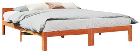 vidaXL Cama sem colchão 180x200 cm pinho maciço castanho-mel