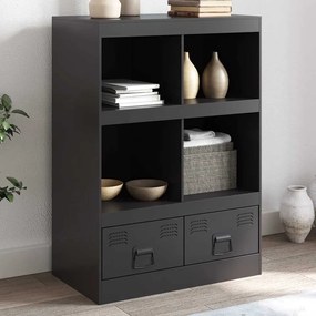 Aparador alto 67x39x95 cm aço preto