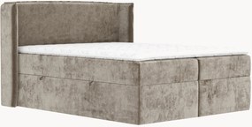 Cama divã em chenille artesanal com arrumação Skyline, H3
