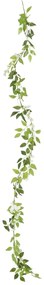 Grinaldas de flores de Natal 6 pcs 200 cm branco