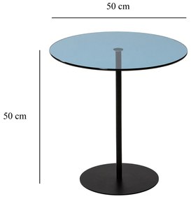 Mesa de Apoio Chill-Out – Preto e Azul – 50x50x50 cm