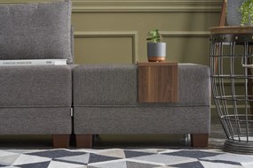 Sofá-Cama de Canto Fly – Castanho – 210x70x280 cm