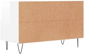 Móvel de TV 80x36x50 cm derivados de madeira branco brilhante