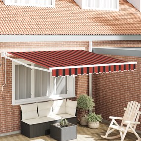vidaXL Toldo Retrátil Automático Laranja e Castanho 300x250 cm