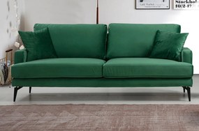 Sofá 3 Lugares Papira – Verde – 205 cm x 90 cm x 88 cm