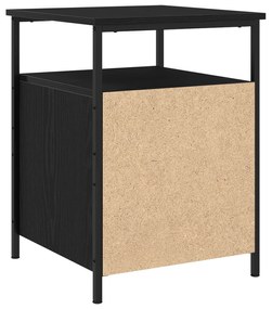 Camas de cabeceira vidaXL 2 pcs Preto Carvalho 44x45x60 cm Madeira eng