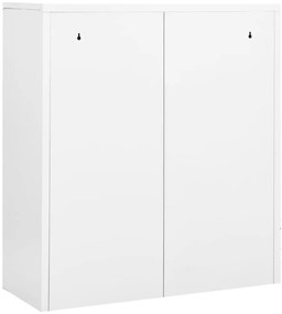 Armário de escritório 90x40x102 cm aço branco