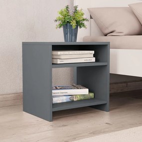vidaXL Mesa-de-cabeceira 40x30x40 cm aglomerado cinzento
