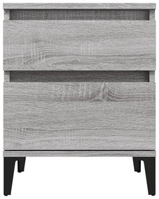 Mesas de cabeceira 2 pcs 40x35x50 cm cinzento sonoma