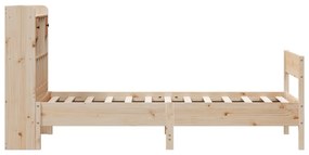 Cama com estante sem colchão 90x200 cm pinho maciço