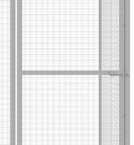 Jaula para gatos 3x1,5x1,5 m aço galvanizado