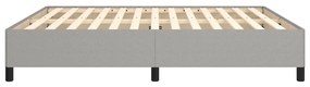 Estrutura de cama sem colchão 160x200 cm tecido cinzento-claro
