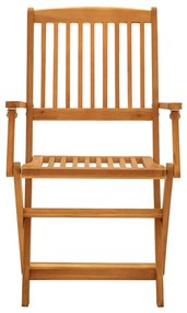 Conjunto de jantar p/ jardim 5 pcs madeira de acácia maciça