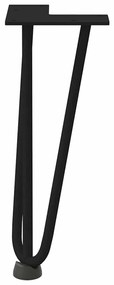 Pernas de grampo para mesa de centro 4 peças pretas 30 cm aço maciço